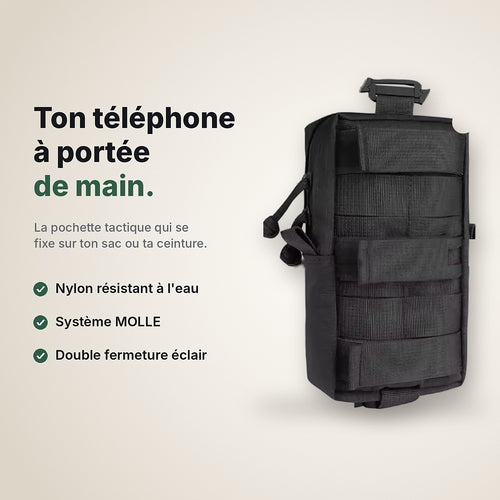 Pochette tactique MOLLE pour téléphone