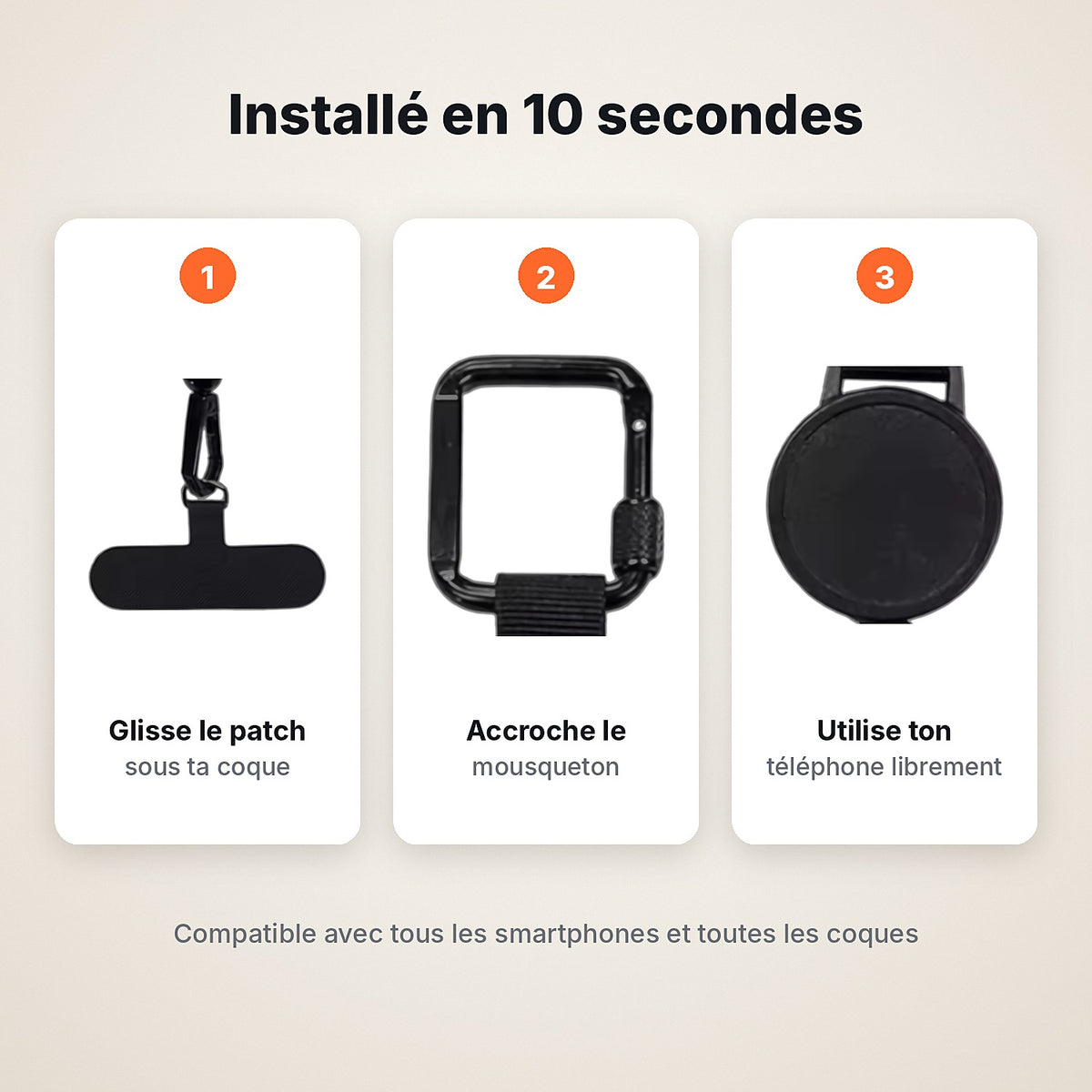 Cordon anti-chute rétractable pour téléphone